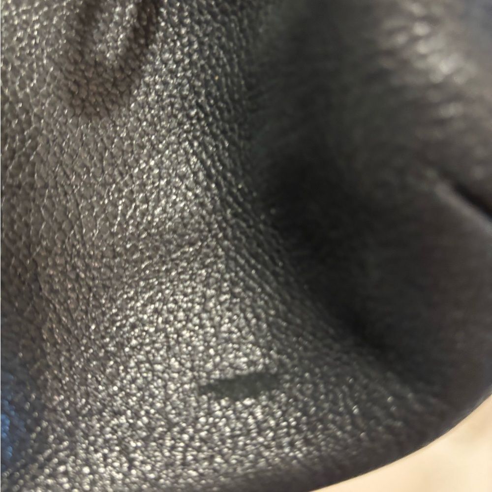 Amazing Y2K Black Pebbled Leather Juicy Couture Shoulder Bag - Picture 5 of 15